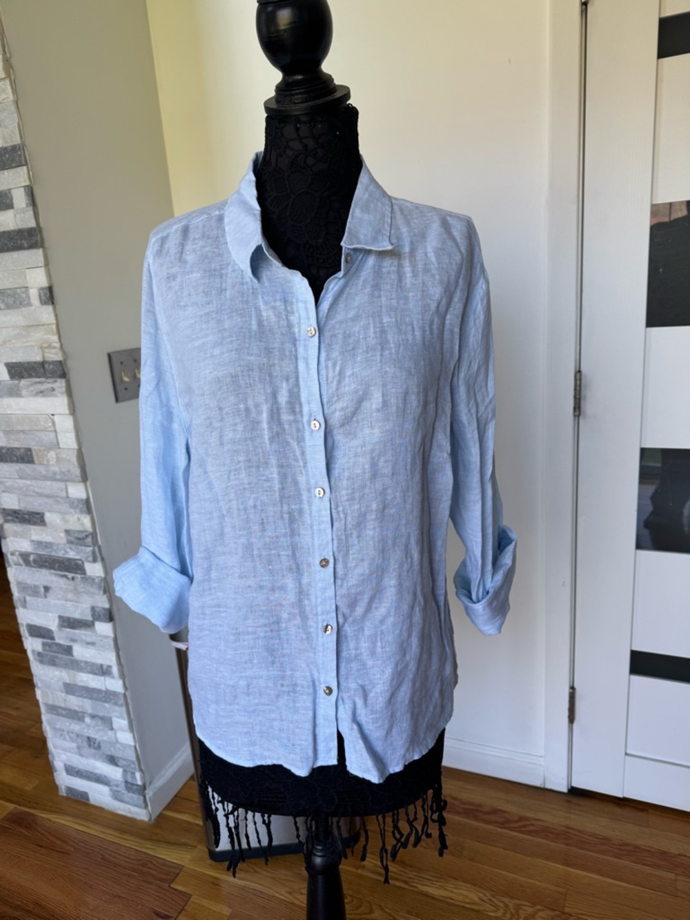 Joie Light Blue Linen Shirt